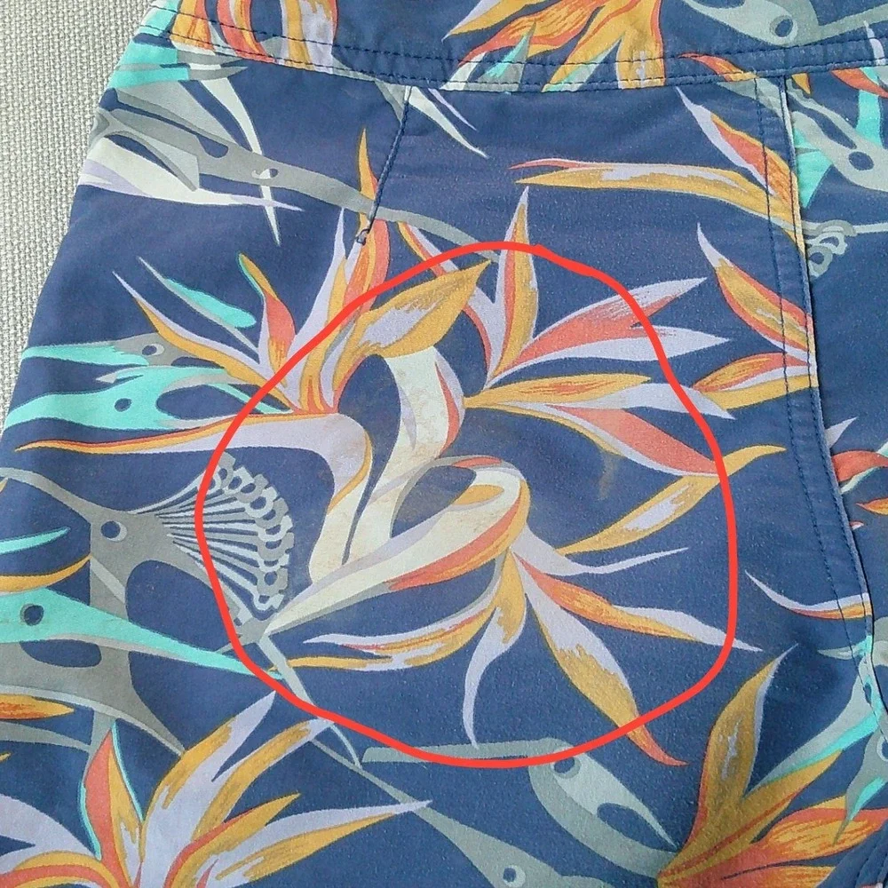 Patagonia Board Shorts Mens 28 Blue Bird of Paradise Marlin STY86620SP16
